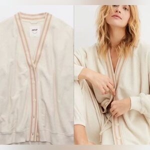Aerie Oversized Terry Cloth Button Cardigan
